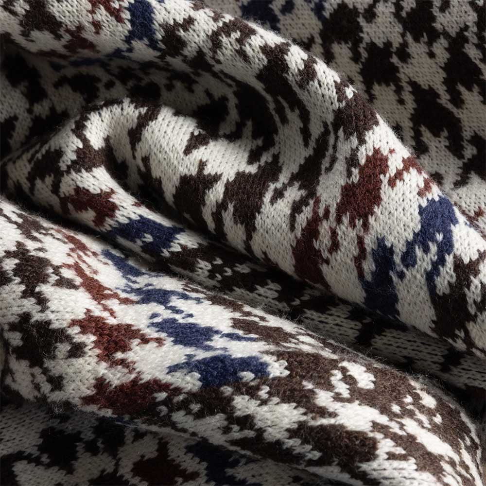 Dime MTL - Houndstooth Knitted Jumper - Cream / Multi - Image 3