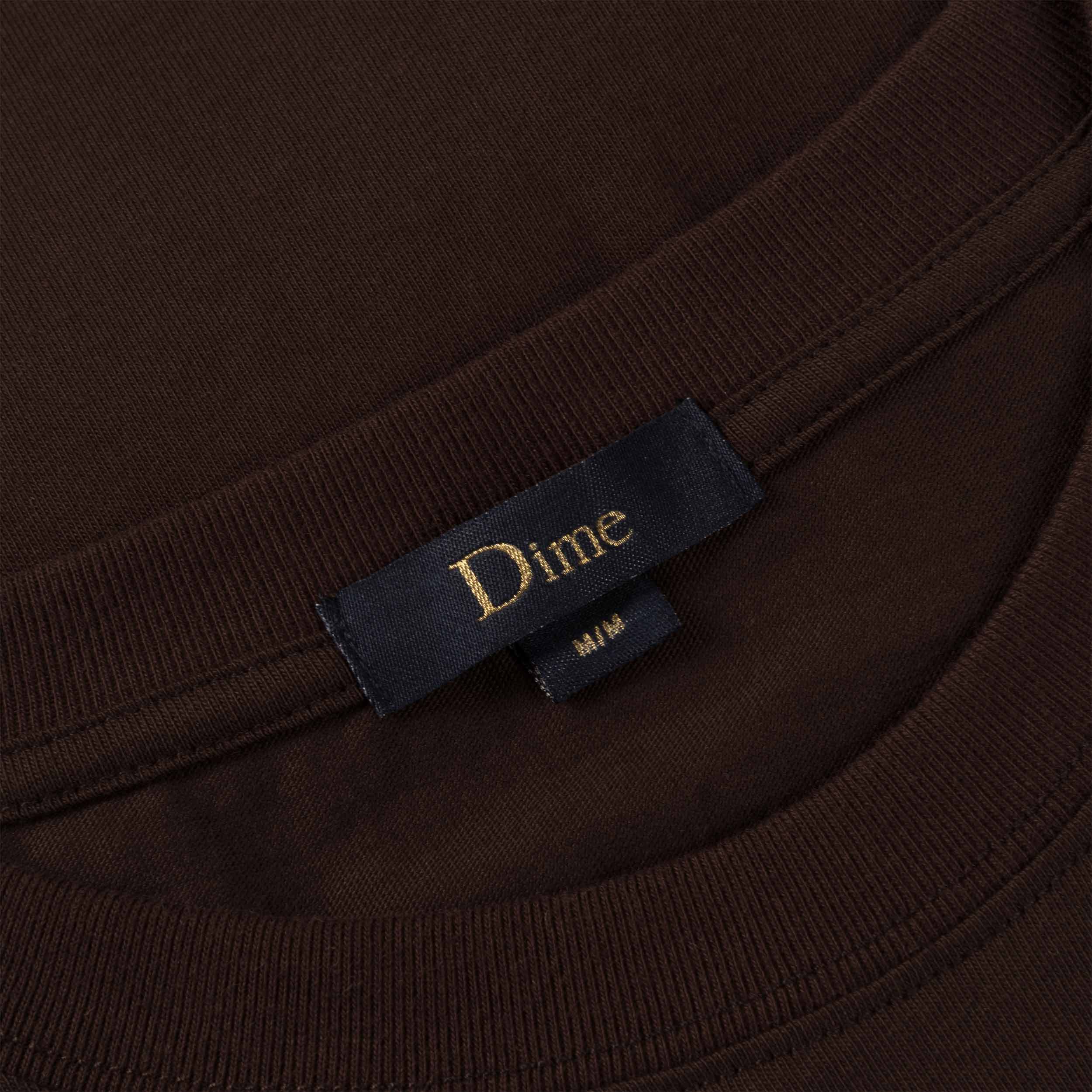 Dime MTL - Munson T-Shirt - Deep Brown - Image 2