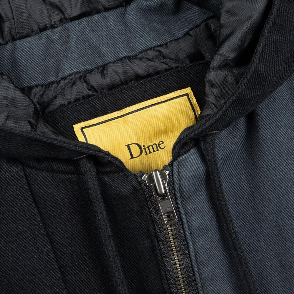 Dime MTL - Panel Denim Hooded Bomber Jacket - Charcoal - Image 2