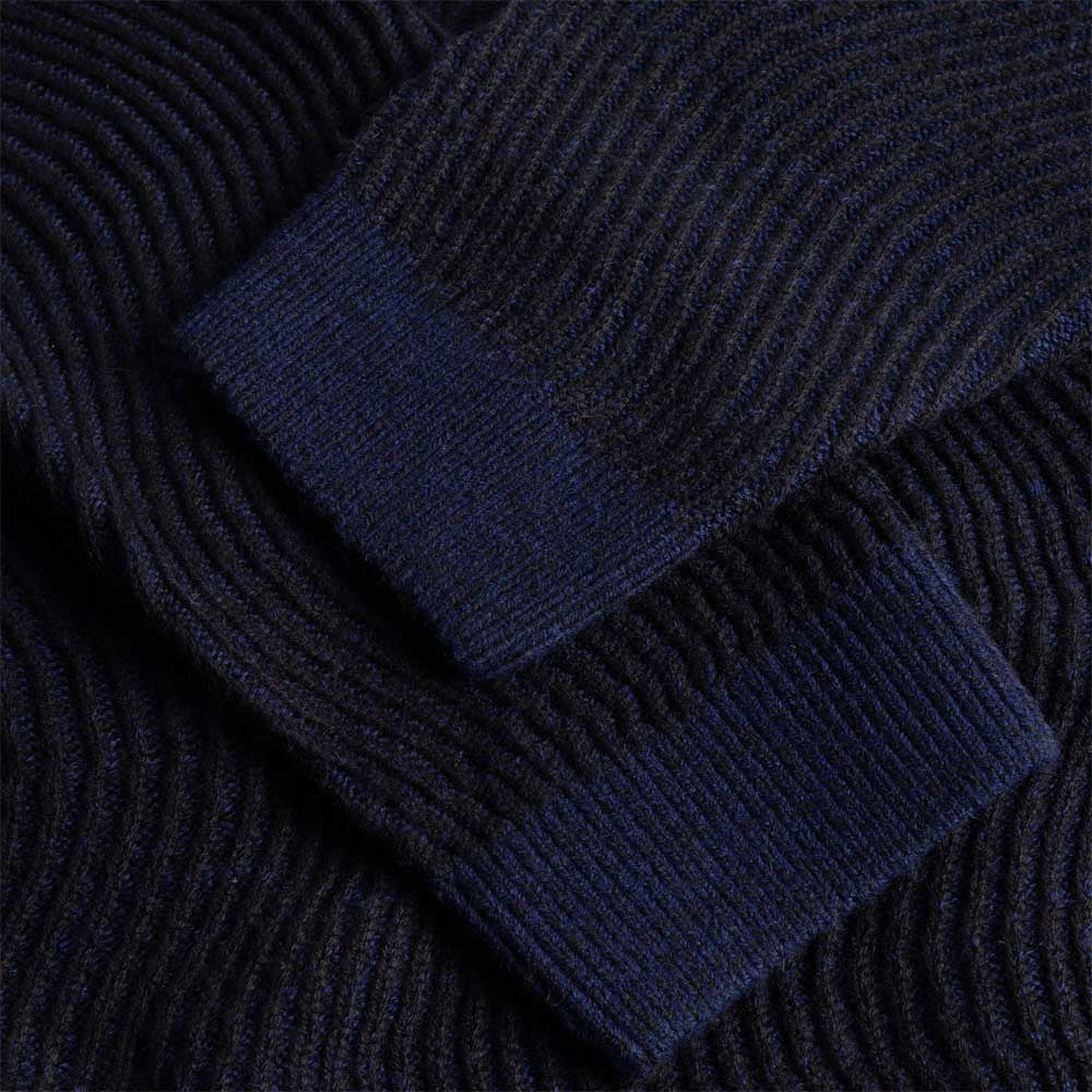 Dime MTL - Double Zipper Knitted Jumper - Navy - Image 3