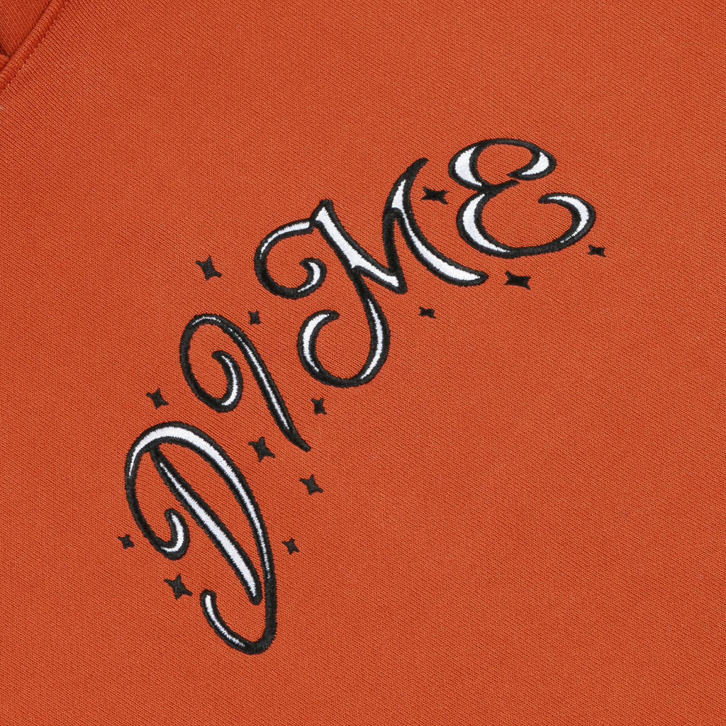 Dime MTL - Sparkle Pullover Hooded Sweatshirt - Autumn Red - Image 2