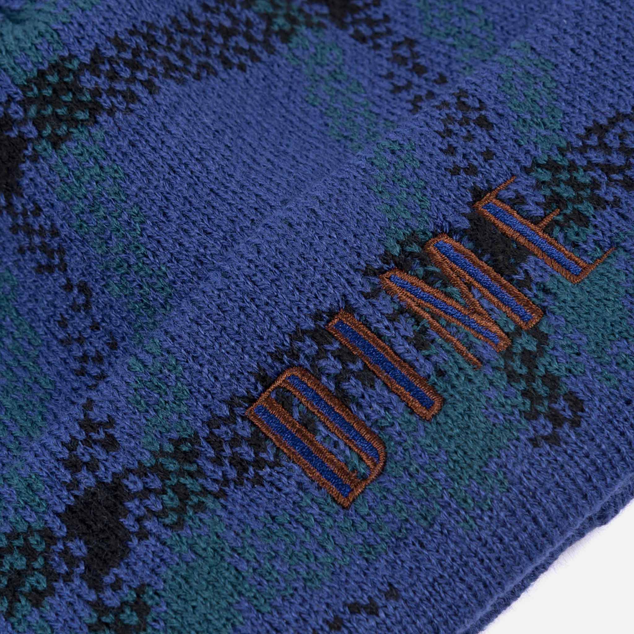 Dime MTL - Wavy Plaid Beanie - Teal - Image 2