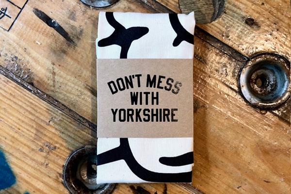 Don't Mess With Yorkshire - Classic Rose Tea Towel - Natural - Image 2