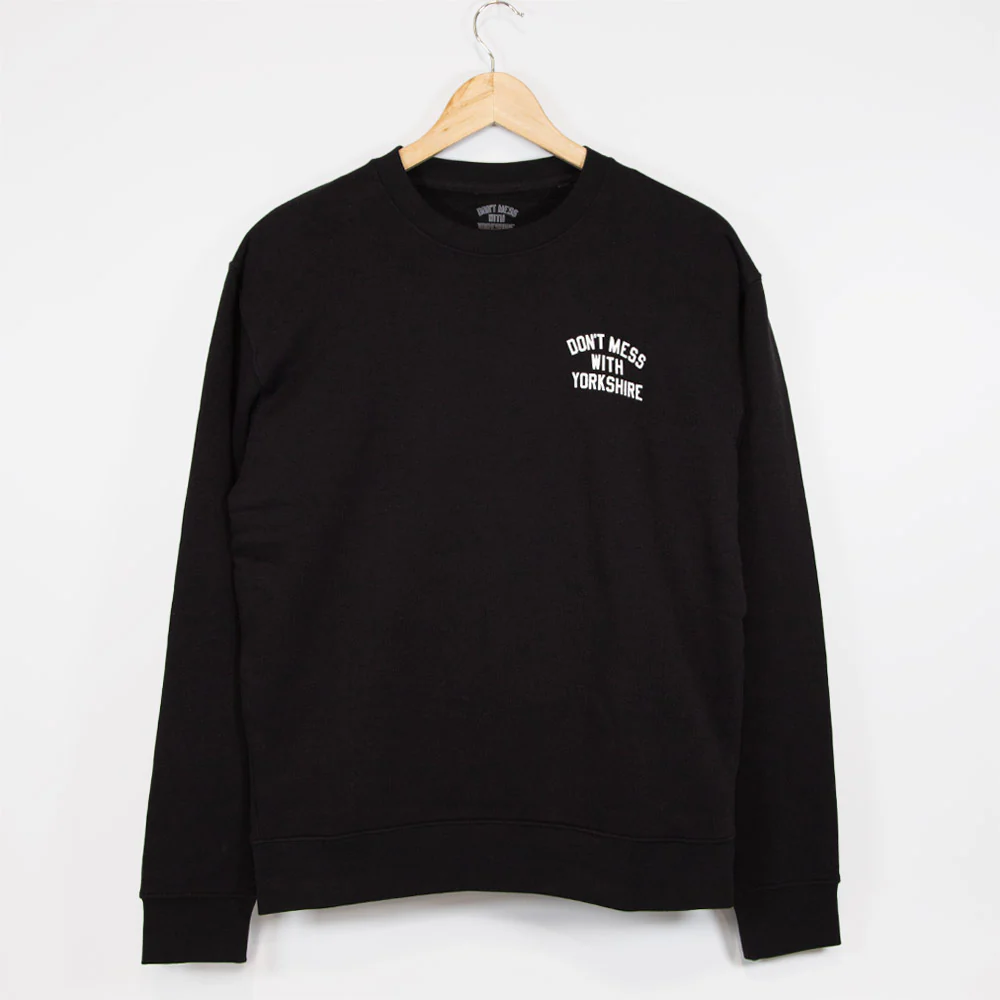 Don't Mess With Yorkshire - Rose Crewneck Sweatshirt - Black - Image 2