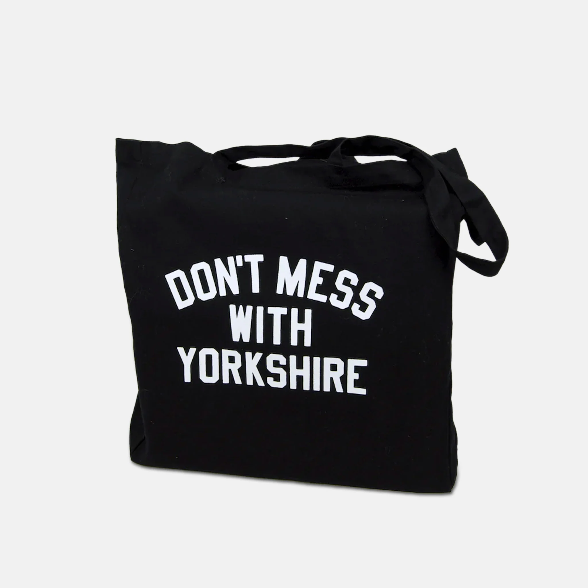 Don't Mess With Yorkshire - Rose Shopper Tote Bag - Black - Image 3