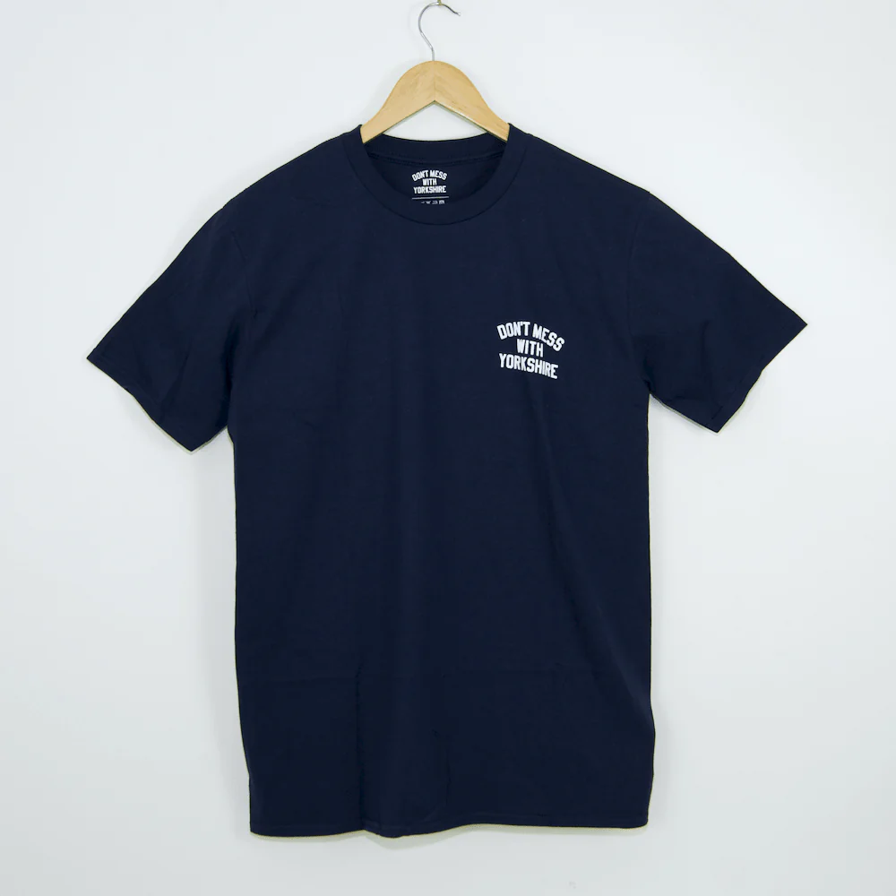Don't Mess With Yorkshire - Rose T-Shirt - Navy / White - Image 2