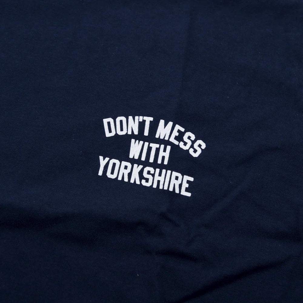Don't Mess With Yorkshire - Rose T-Shirt - Navy / White - Image 3