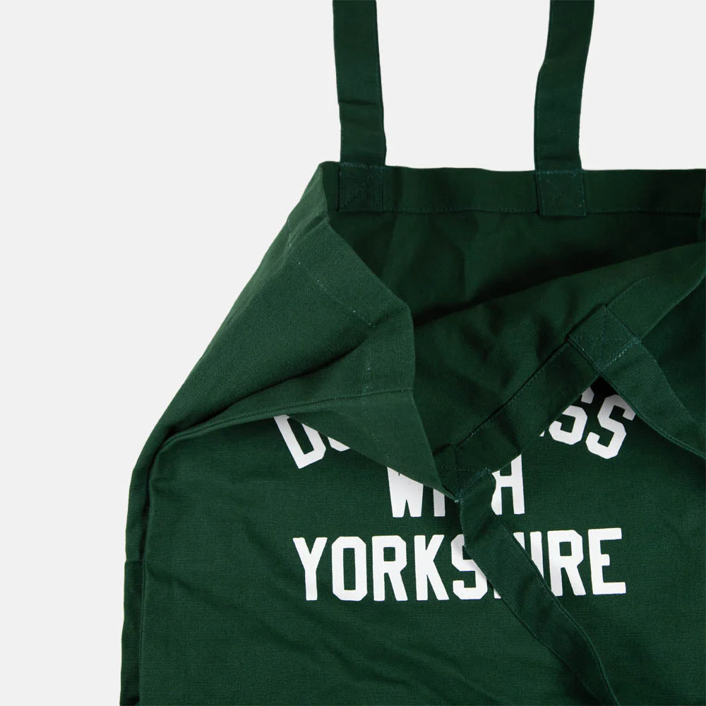 Don't Mess With Yorkshire - Rose Tote Bag Green - Image 3
