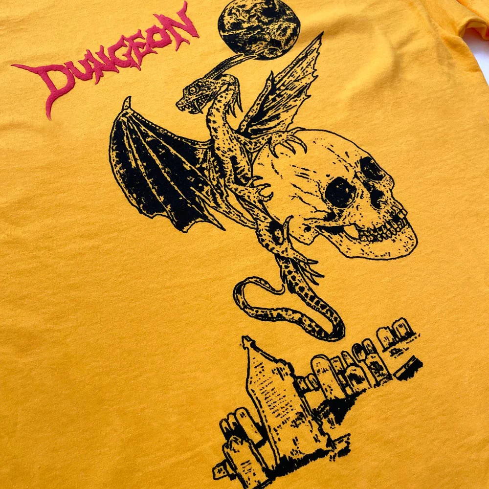 Dungeon - Dragon Lies Longsleeve T-Shirt - Gold Yellow - Image 2