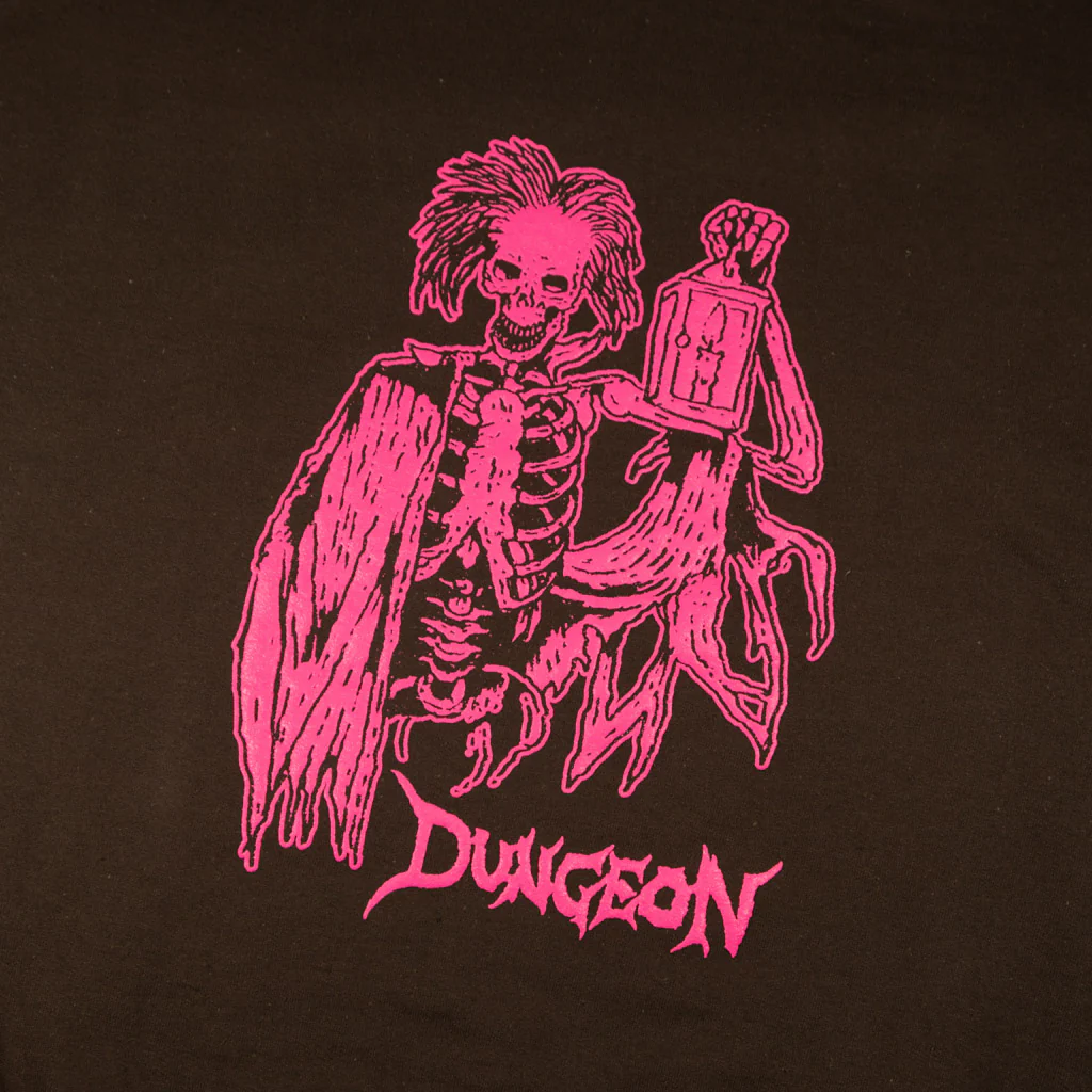 Dungeon - Lights Out Crewneck Sweatshirt - Brown / Neon Pink - Image 2