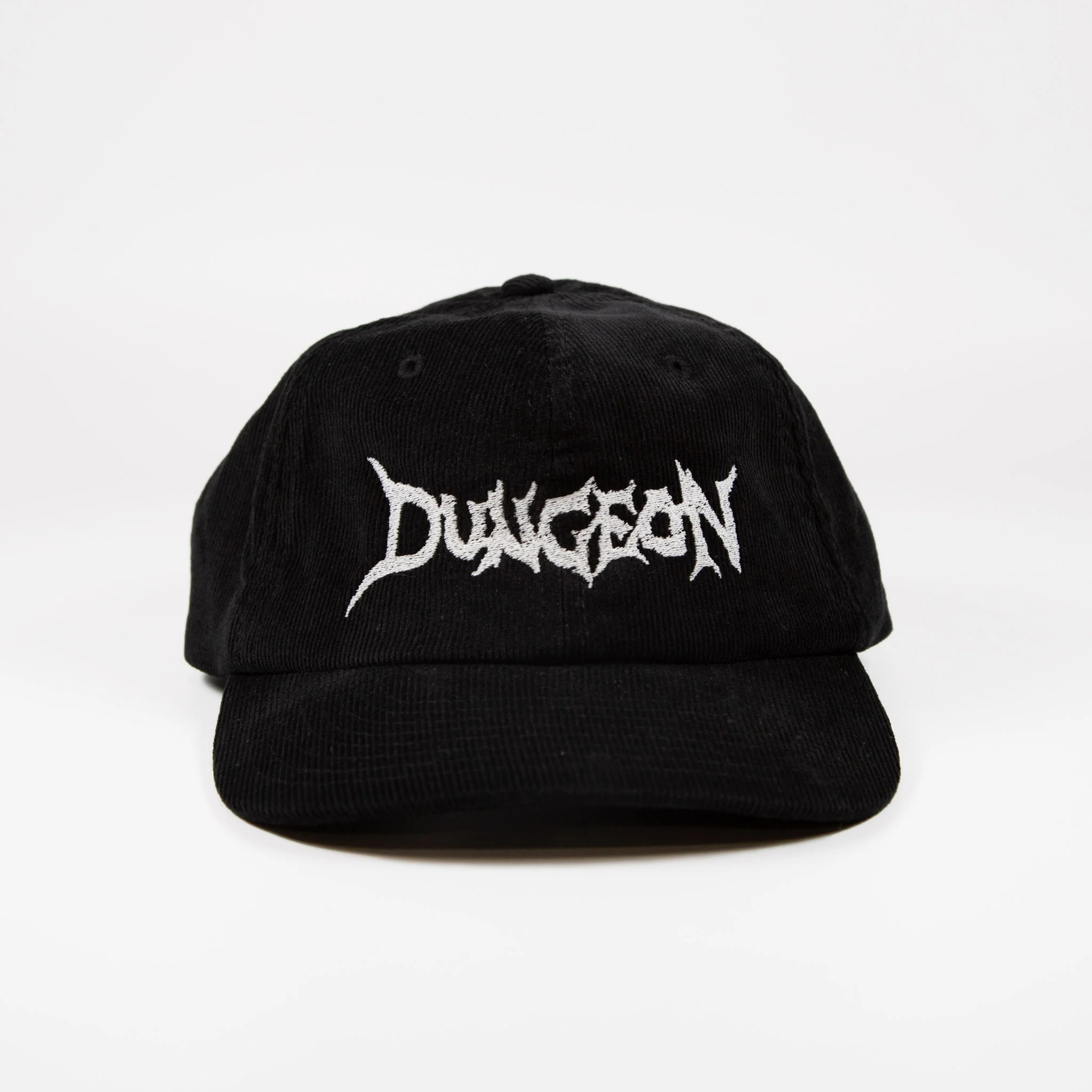 Dungeon - Logo Corduroy Cap - Black / Glow In The Dark - Image 2