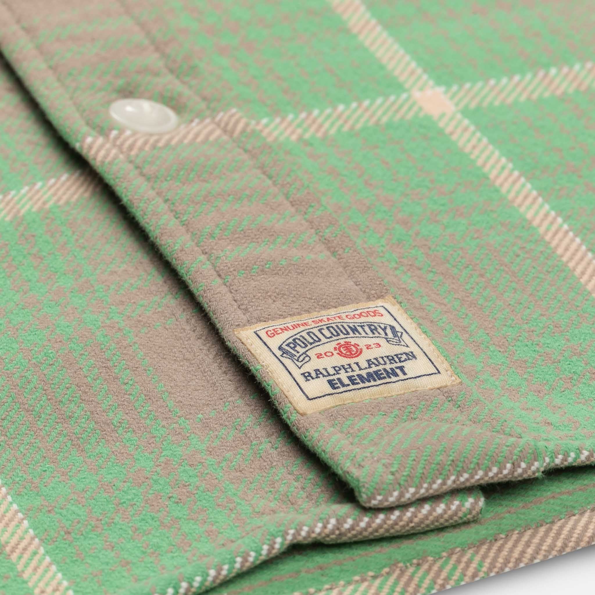 Element Skateboards - Polo Ralph Lauren Longsleeve Plaid Shirt - Green - Image 5
