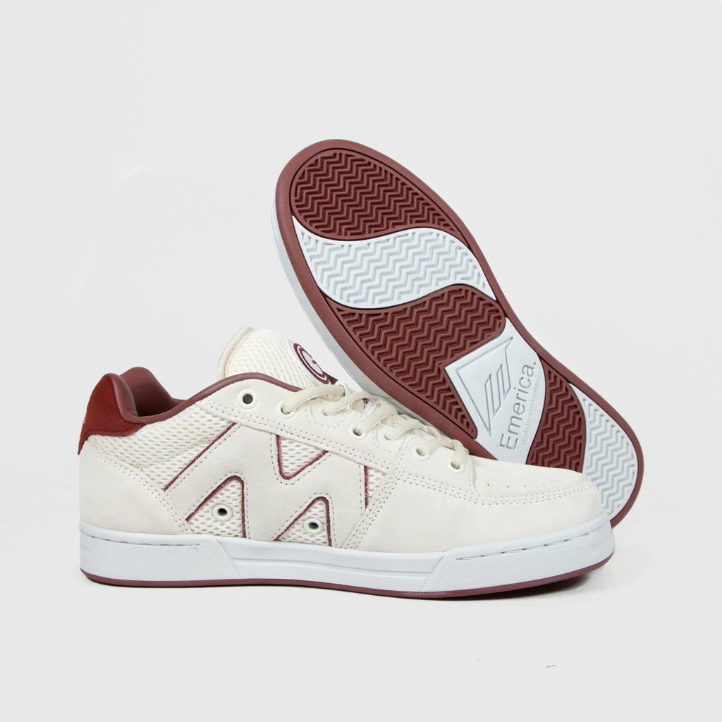 Emerica - OG-1 Skate Shop Day (SSD) Shoes - White / Burgundy - Image 3