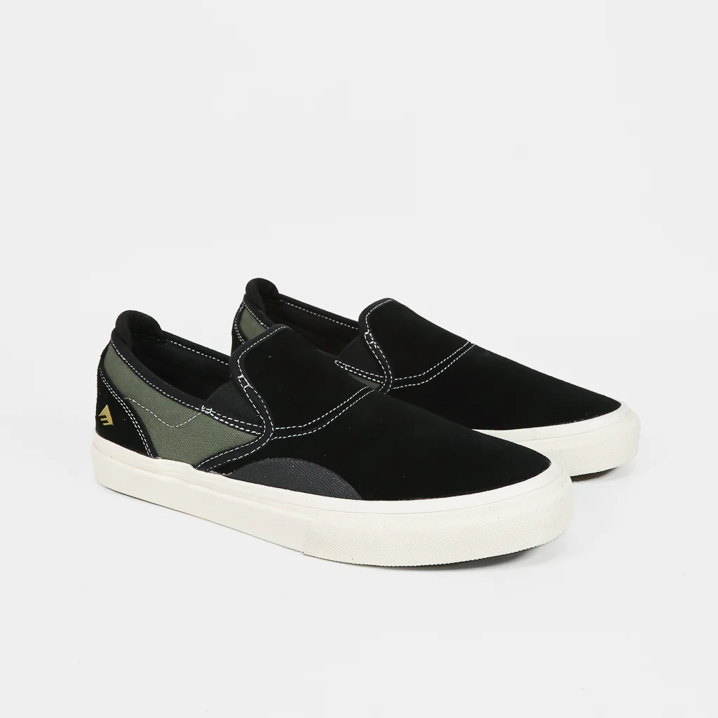 Emerica - Wino G6 Slip On Shoes - Black / Olive - Image 2