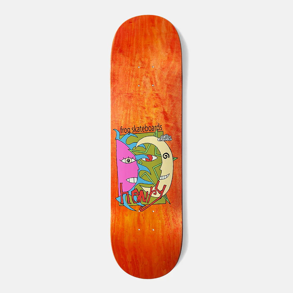 Frog Skateboards - 8.5" Dustin Henry Sun-Star-Moon Skateboard Deck (Orange Stain)