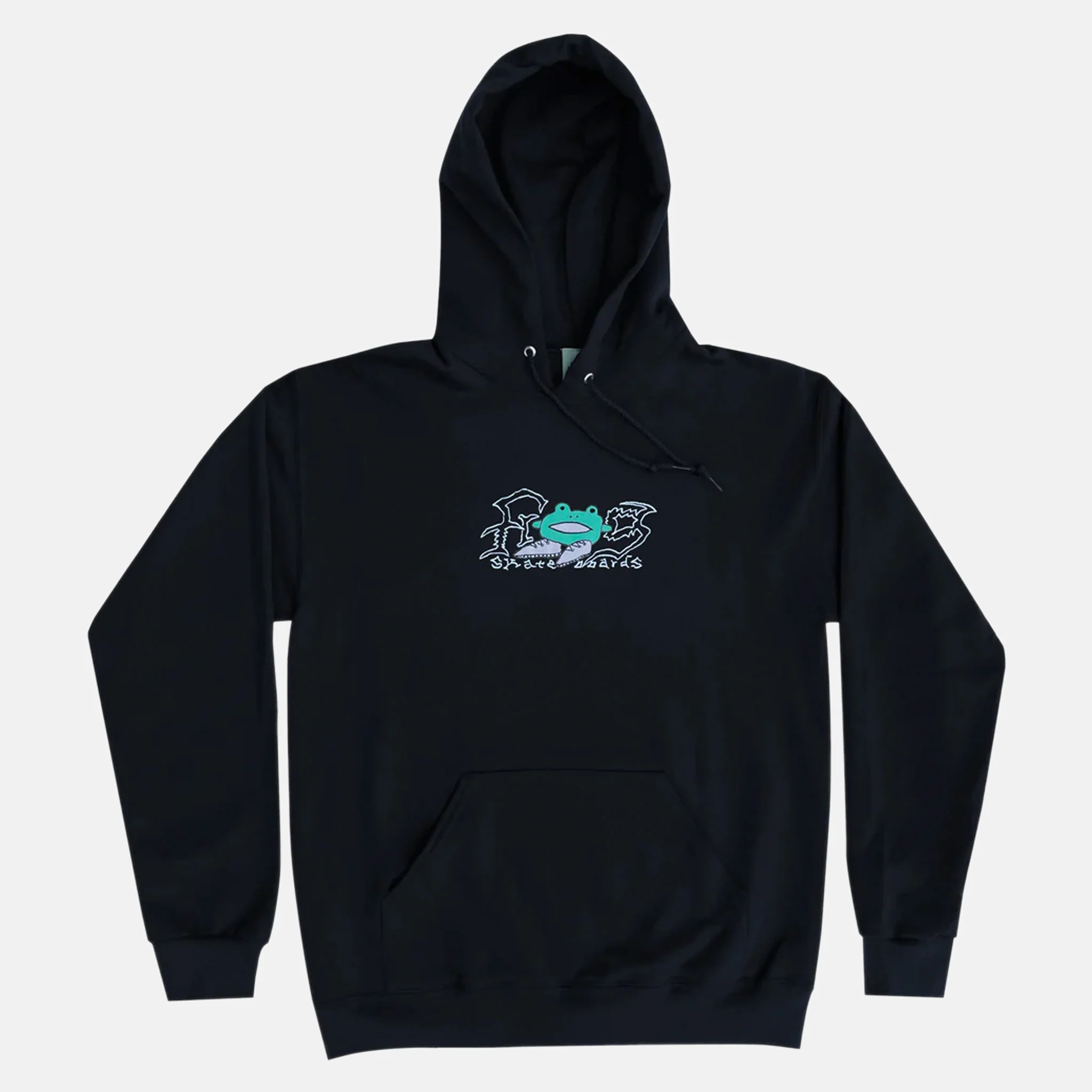 Frog Skateboards - Big Shoes Pullover Hooded Sweatshirt - Black
