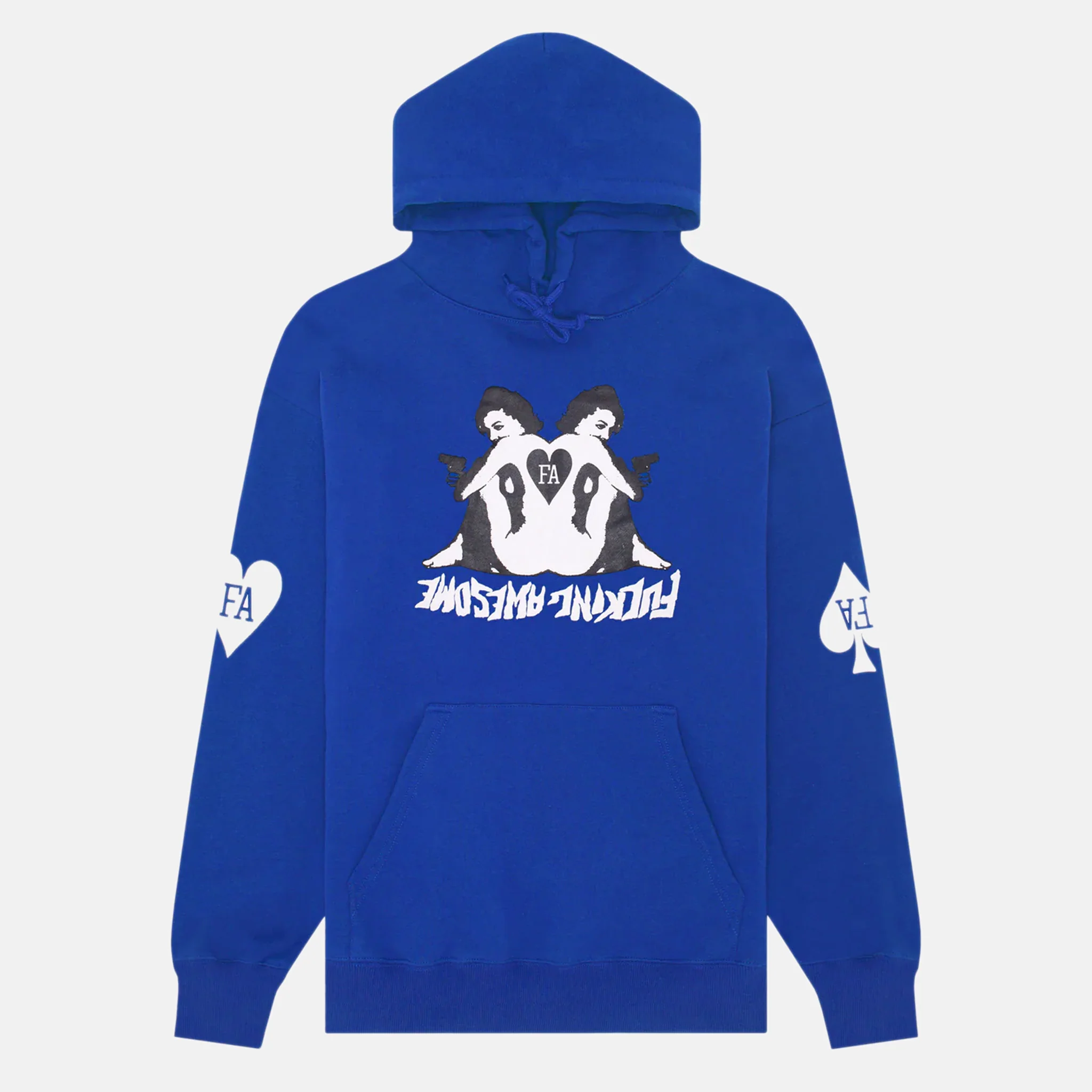 Fucking Awesome - Cards Pullover Hooded Sweatshirt - Royal Blue