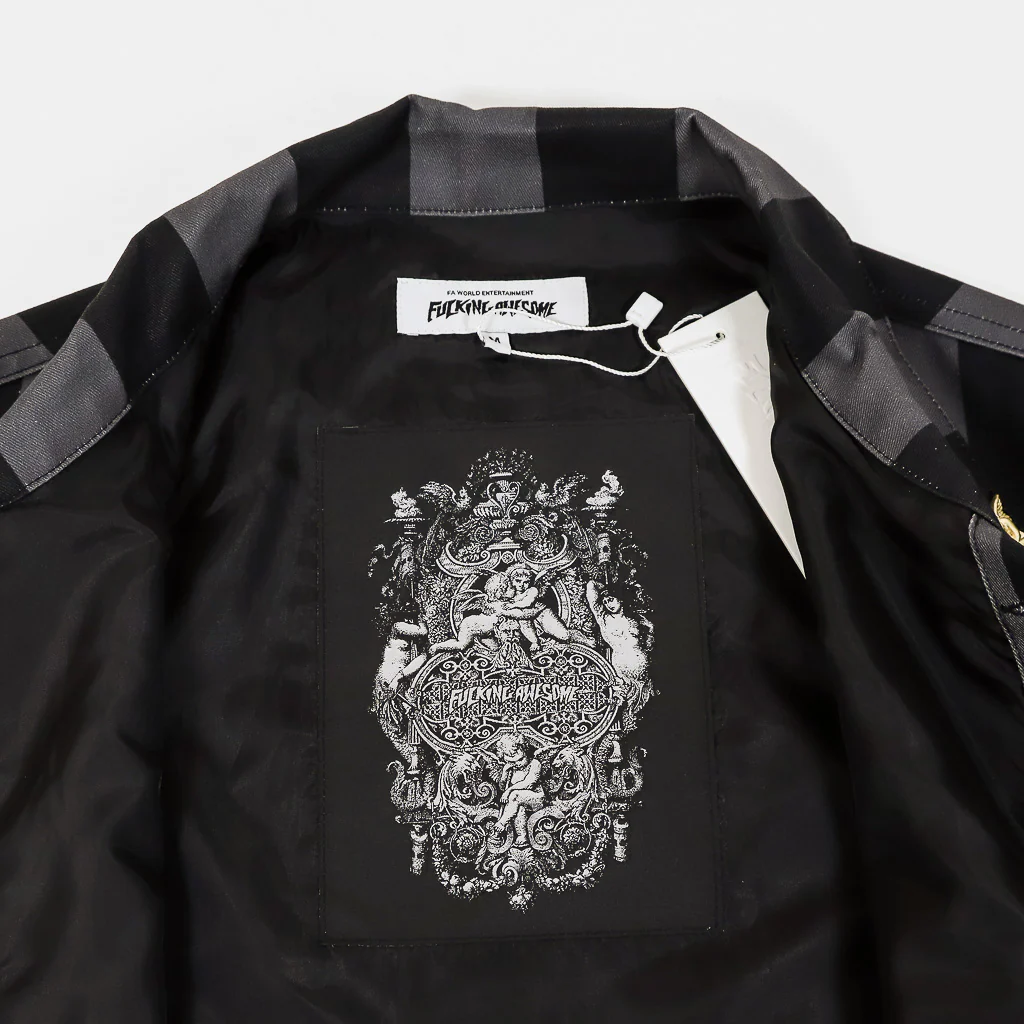 Fucking Awesome - Filigree Striped Chore Jacket - Black / Grey - Image 3