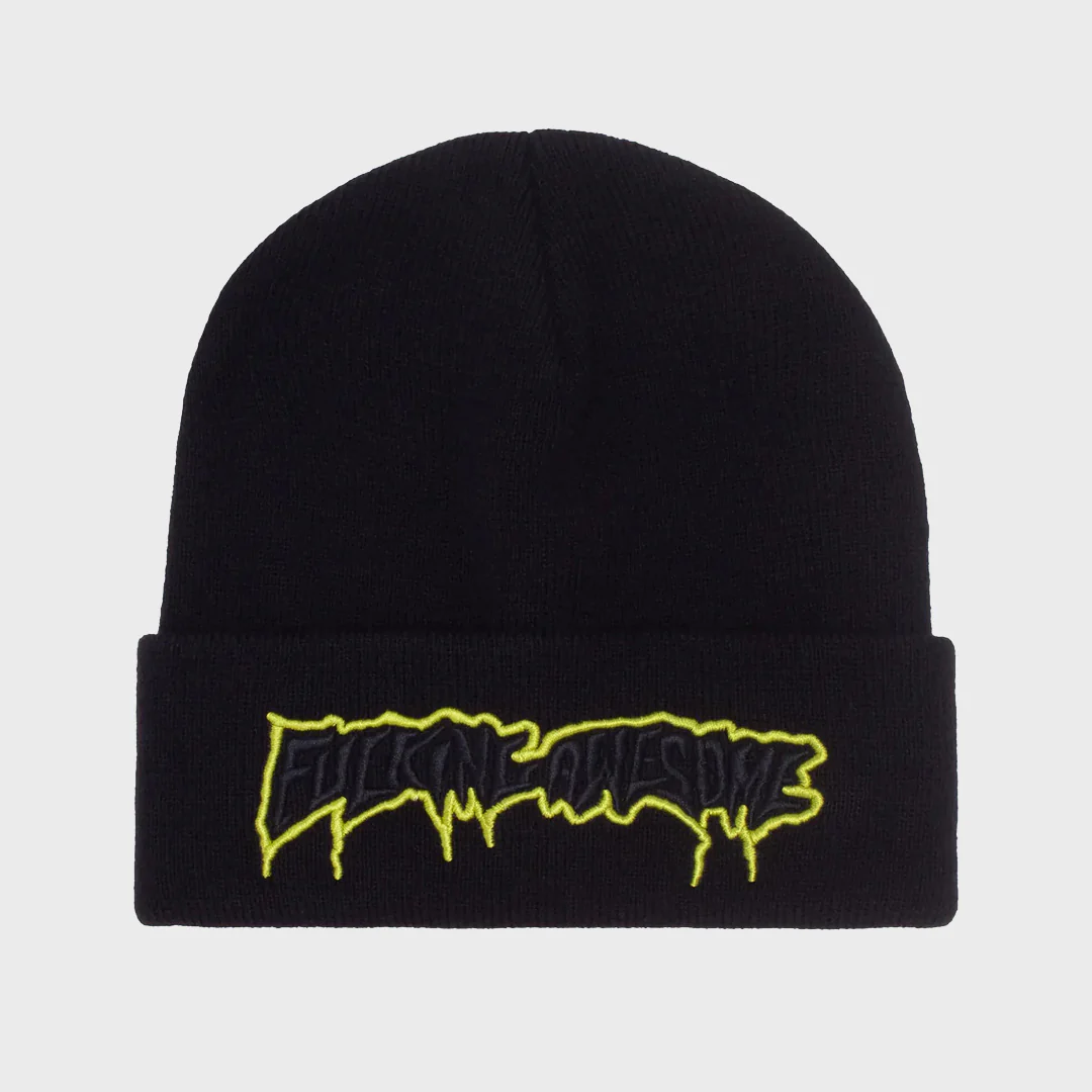 Fucking Awesome - Running Logo Cuff Beanie - Black