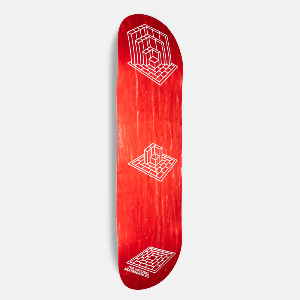 The National Skateboard Co. - 8.75" Gallop Logo Skateboard Deck - Red Stain