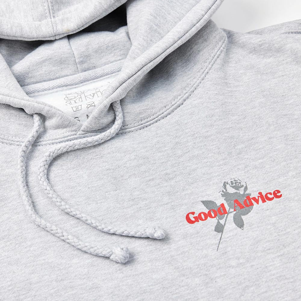 Good Advice - Chat Line Pullover Hooded Sweatshirt - Heather Grey - Image 4