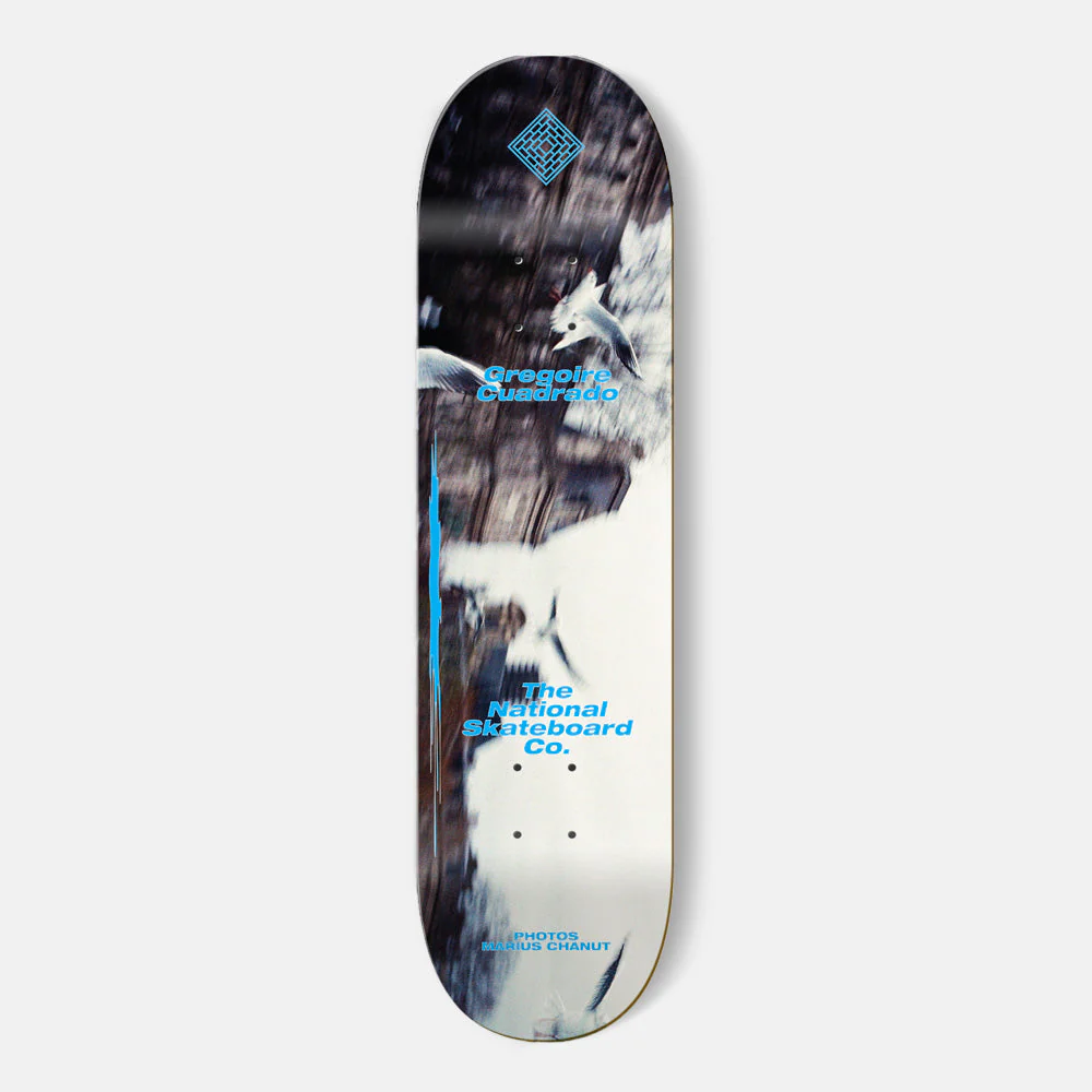 The National Skateboard Co. - 8.125" GREGOIRE CUADRADO BY MARIUS CHANUT SKATEBOARD DECK (HIGH CONCAVE)