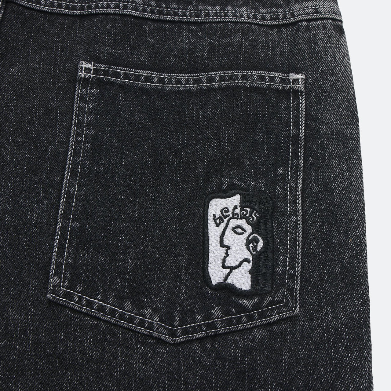 Helas - Dieu Grec Denim Shorts - Washed Black - Image 3