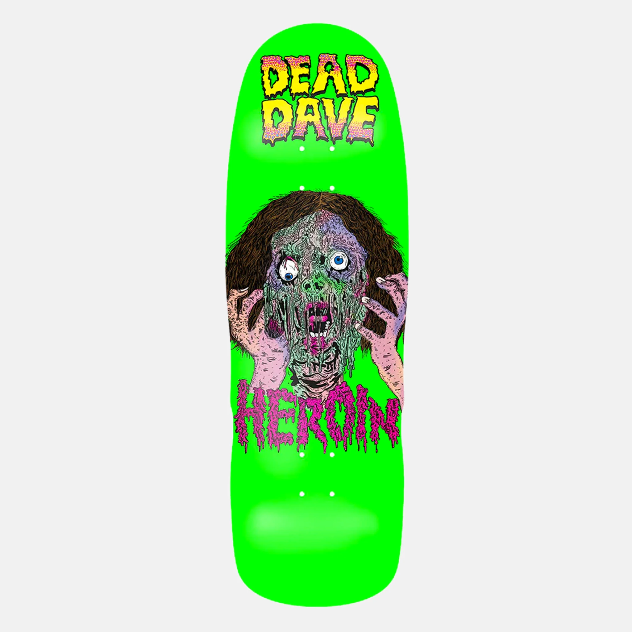 Heroin Skateboards - 10.1" Dead Dave Face Melter Skateboard Deck (Green)
