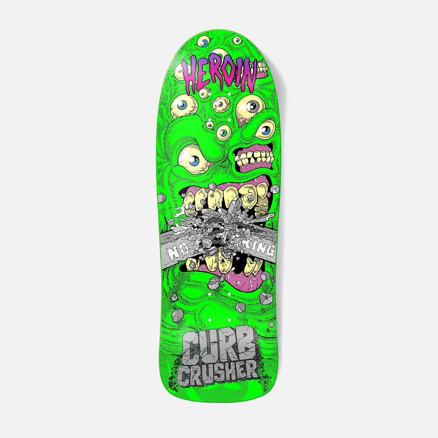 Heroin Skateboards - 10.25" Curb Crusher Chomp Skateboard Deck
