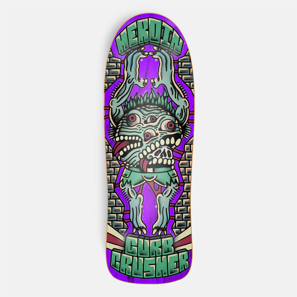 Heroin Skateboards - 10.25" Curb Crusher XL Crawe Skateboard Deck - Image 2
