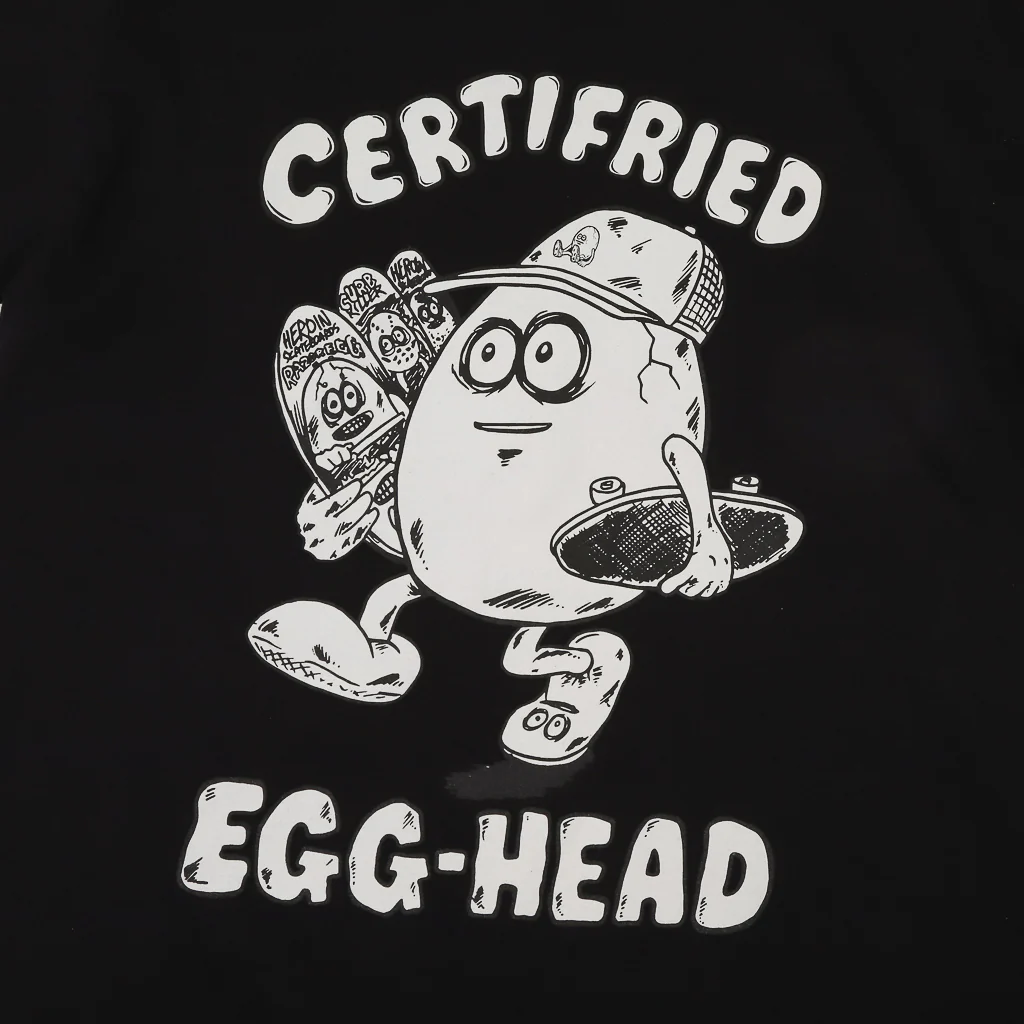 Heroin Skateboards - Certified Egg T-Shirt - Black - Image 2