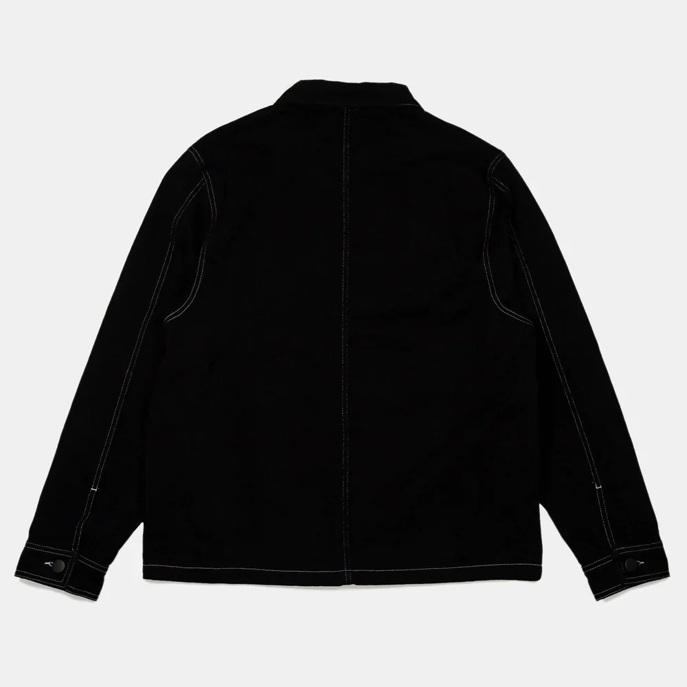 The National Skateboard Co. - HIRTA WORKERS JACKET - BLACK SOFT TWILL - Image 3