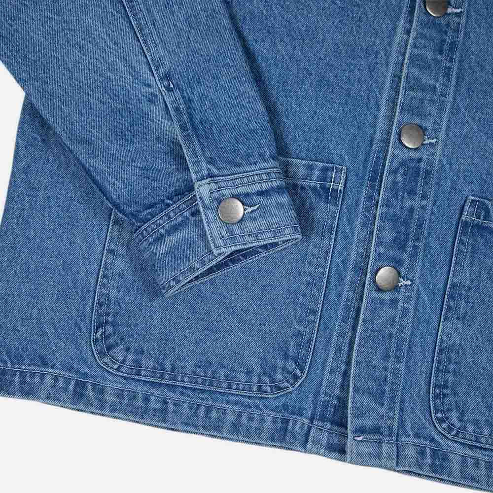 The National Skateboard Co. - HIRTA WORKERS JACKET - WASHED BLUE DENIM - Image 4