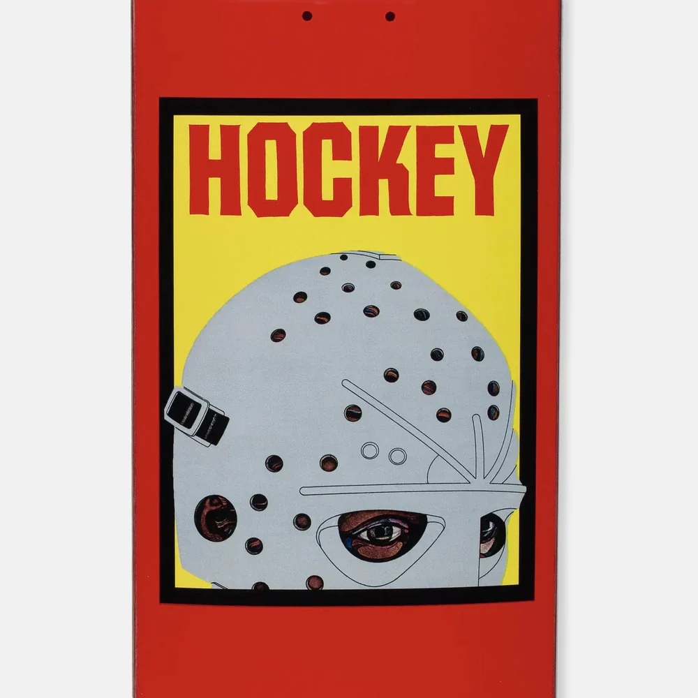 Hockey Skateboards - 8.5" Half Mask Skateboard Deck - Red - Image 2