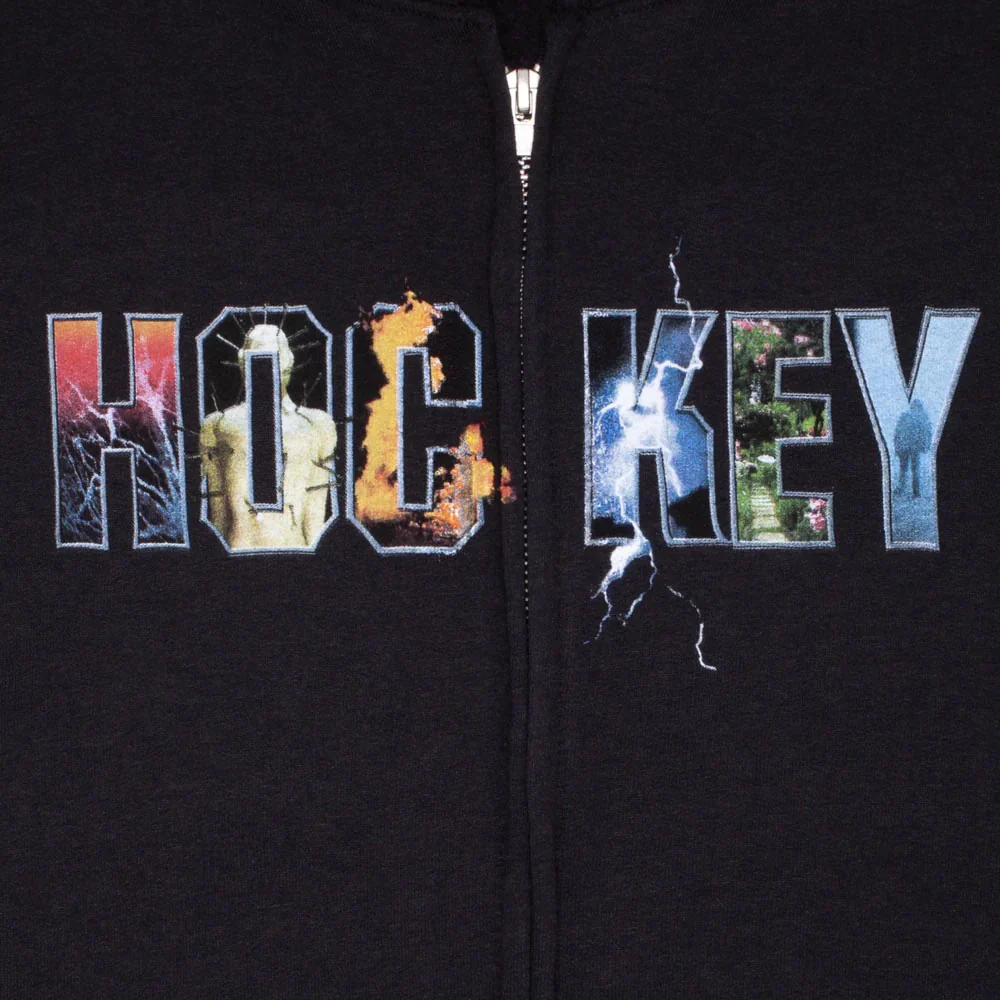 Hockey Skateboards - Dave's Arena Zip Hooded Sweatshirt - Black - Image 2