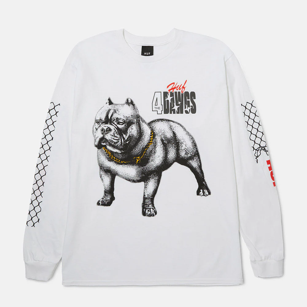 Huf - 4 The Dawgs Longsleeve T-Shirt - White