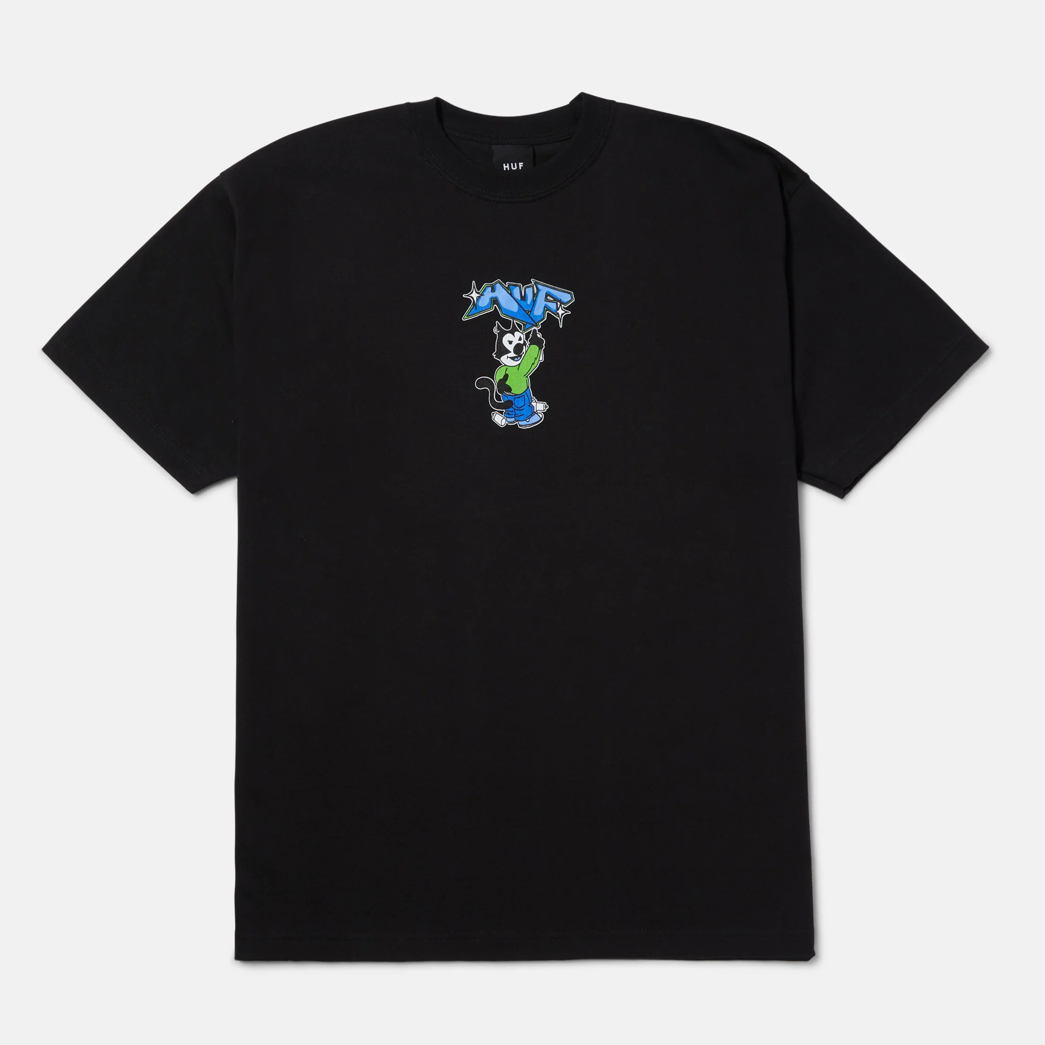 Huf - Bad Cat T-Shirt - Black