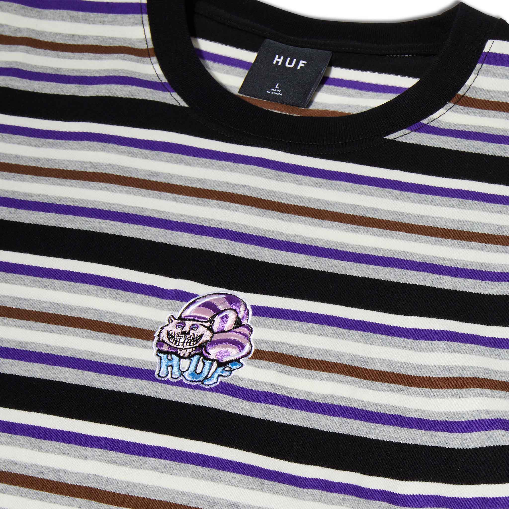 Huf - Cheshire Stripe Knit T-Shirt - Black / Multi - Image 3