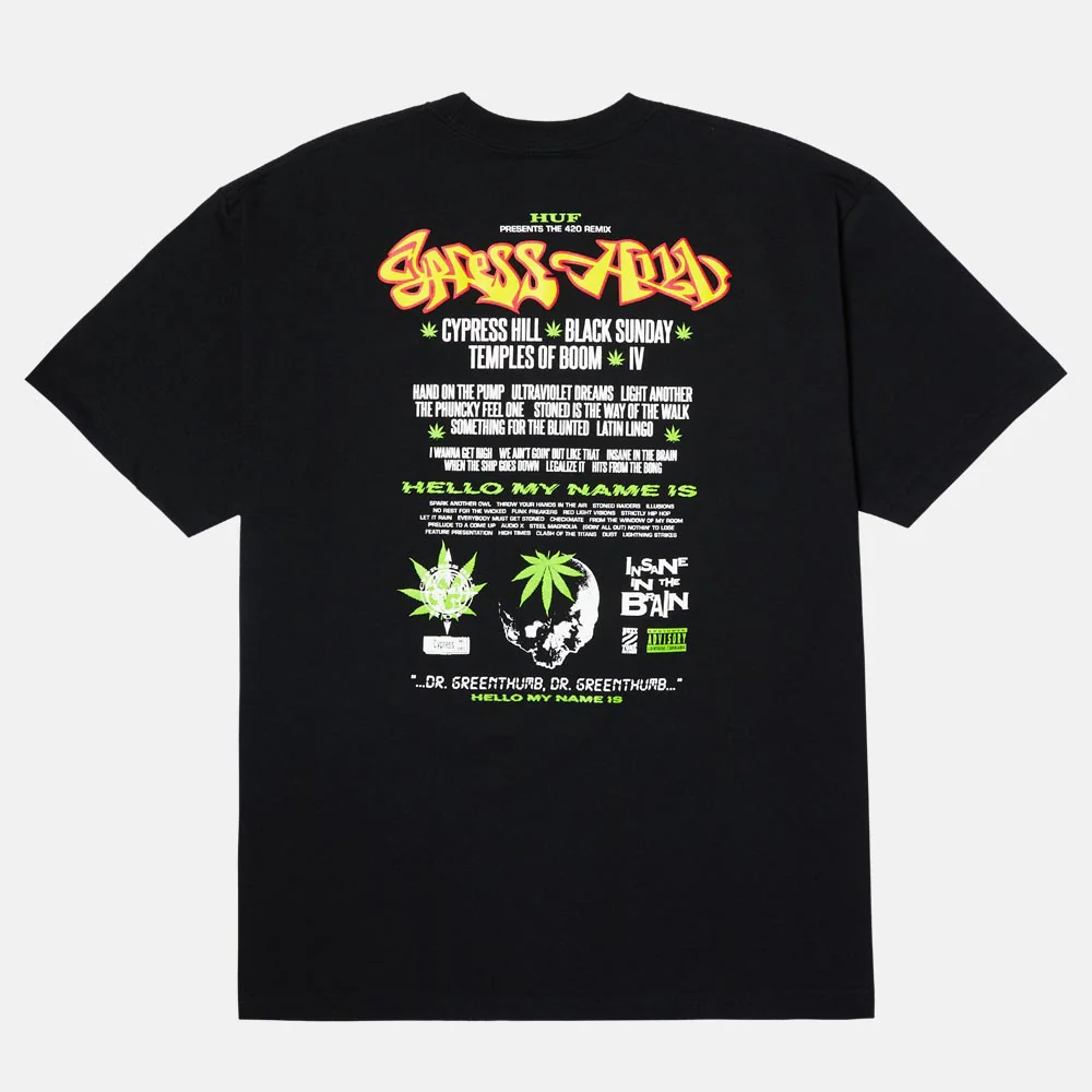 Huf - Cypress Hill Greenthumb T-Shirt - Black - Image 2