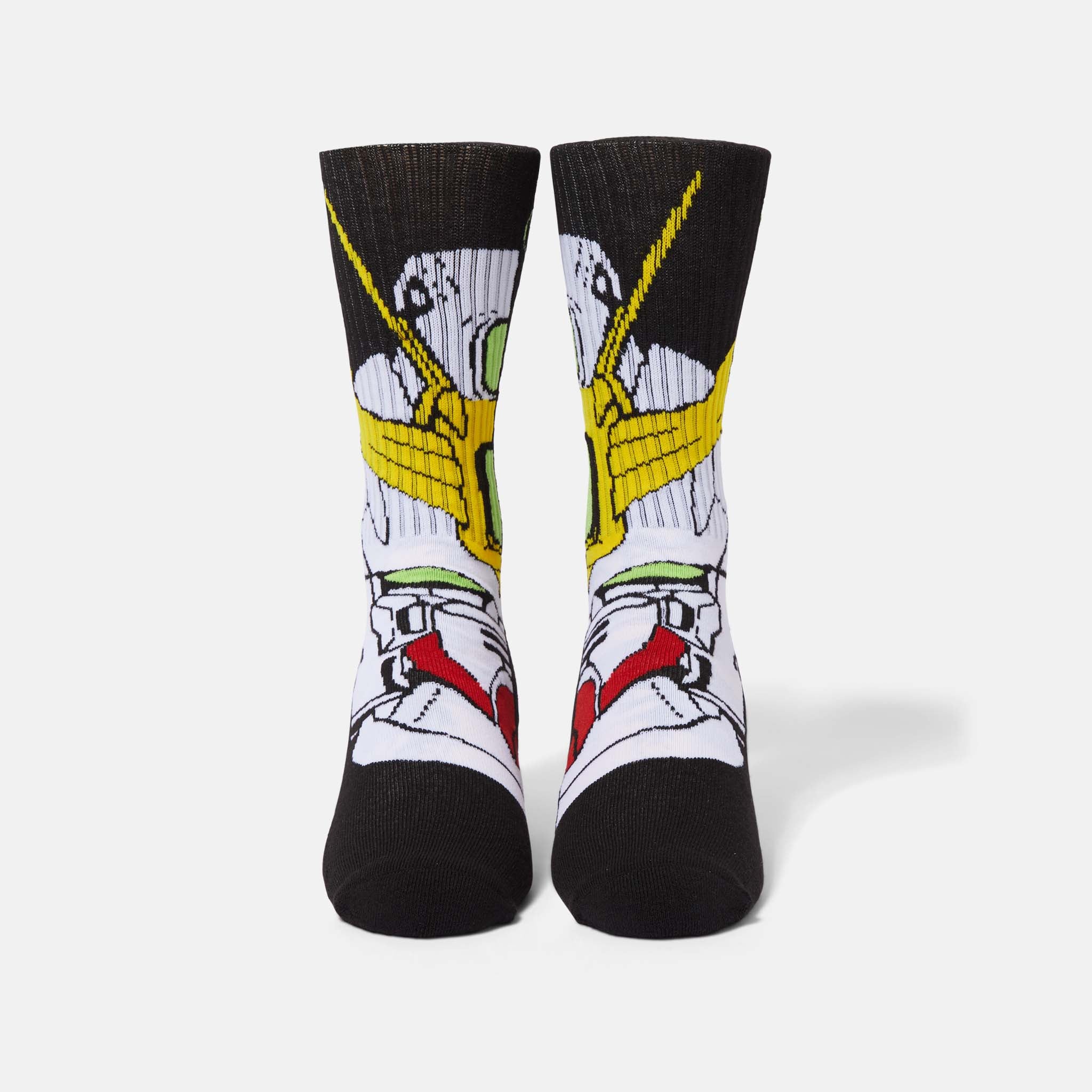 Huf - Gundam Wing Crew Socks - Black - Image 2