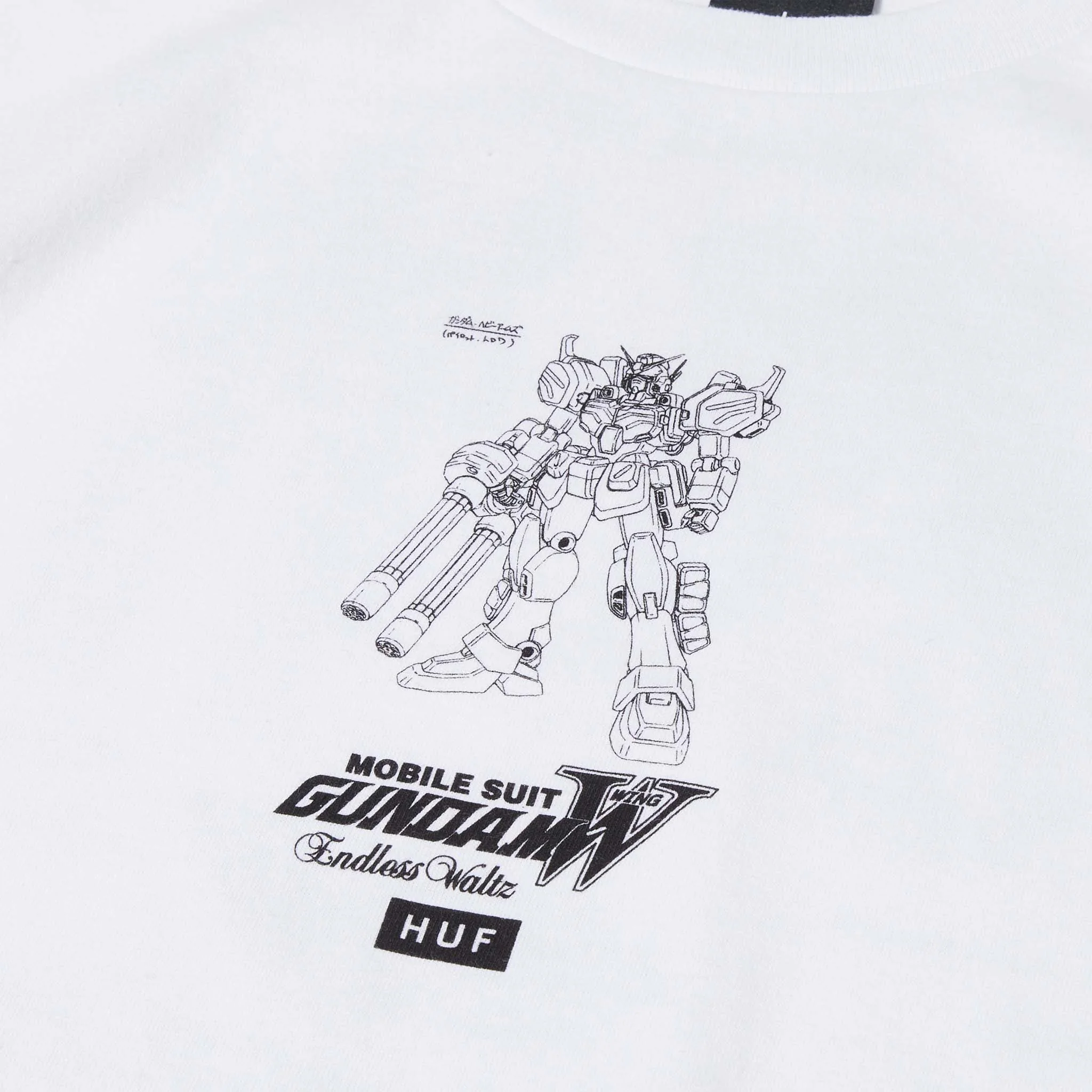 Huf - Gundam Wing Heavy Arms Schematics T-Shirt - White - Image 3