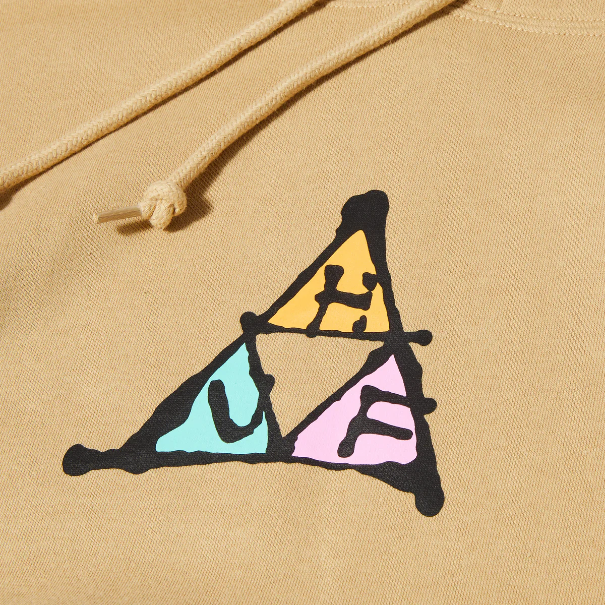 Huf - No-Fi Triple Triangle Pullover Hooded Sweatshirt - Oatmeal - Image 2