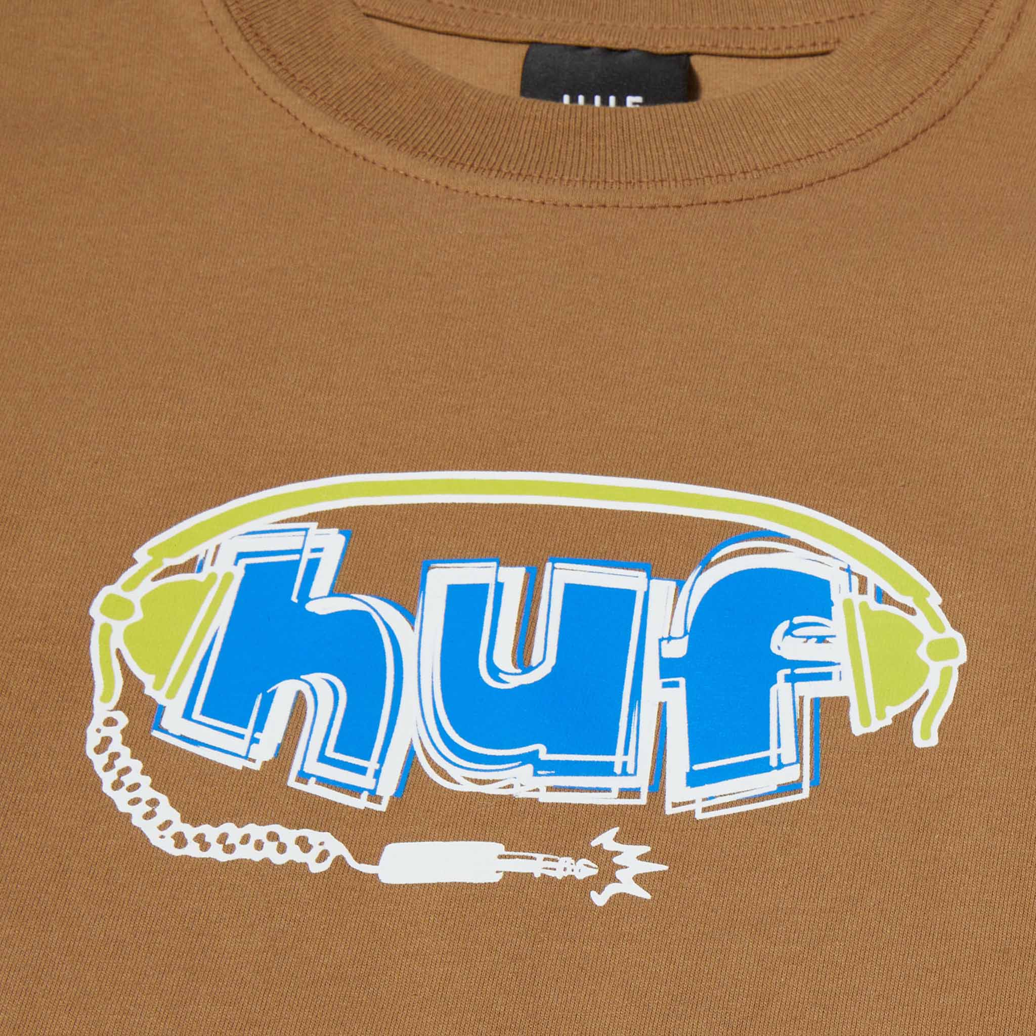 Huf - Plug Me In T-Shirt - Camel - Image 2
