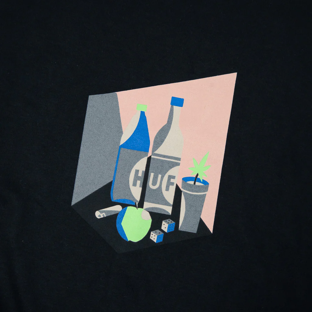Huf - Still Life Number 420 T-Shirt - Black - Image 2