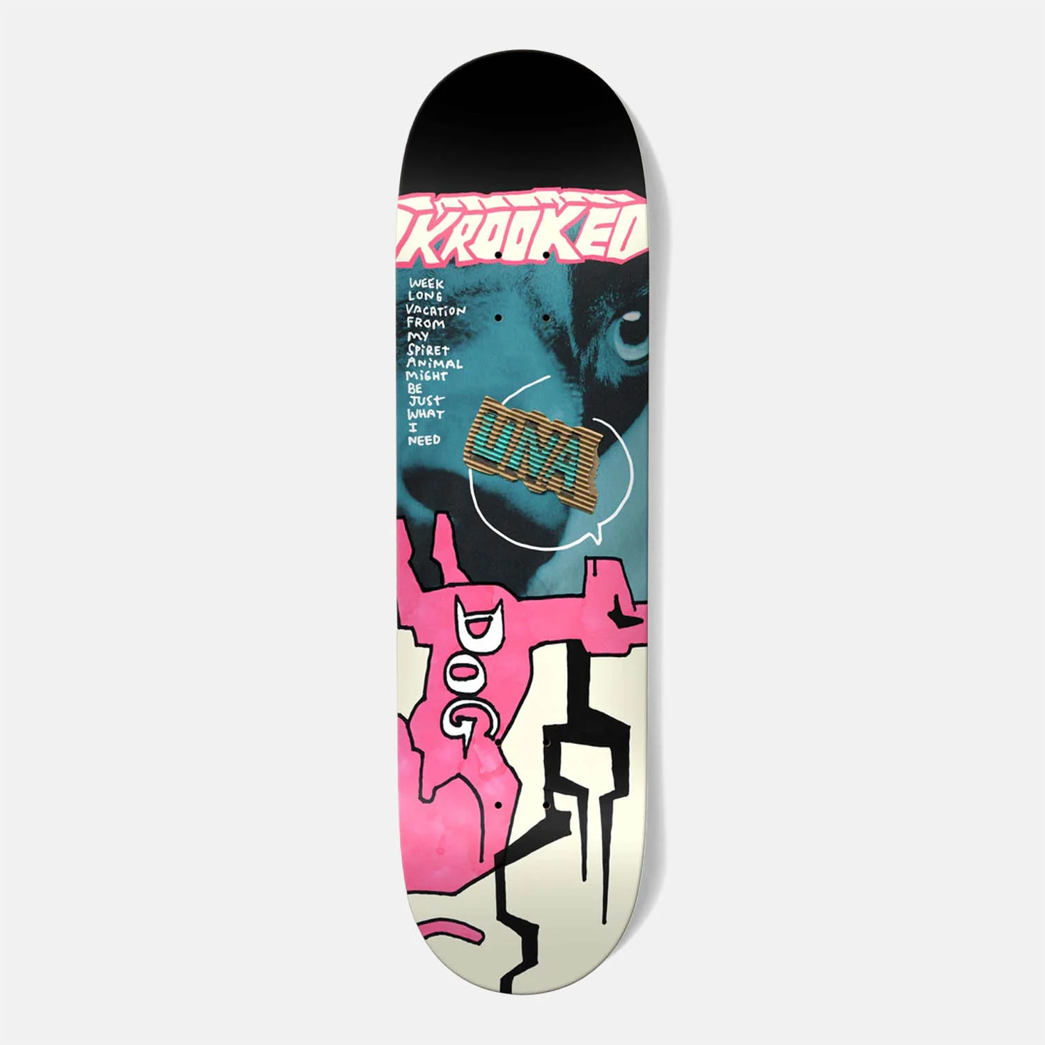Krooked Skateboards - 8.5" Una Farrar Spirit Animal Skateboard Deck