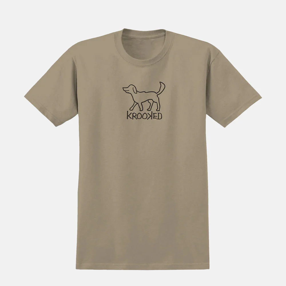 Krooked Skateboards - El Perro T-Shirt - Sand / Black