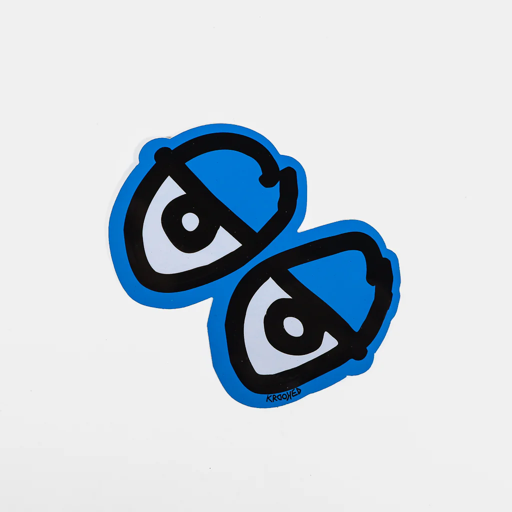 Krooked Skateboards - Eyes 5.5" Sticker - Blue