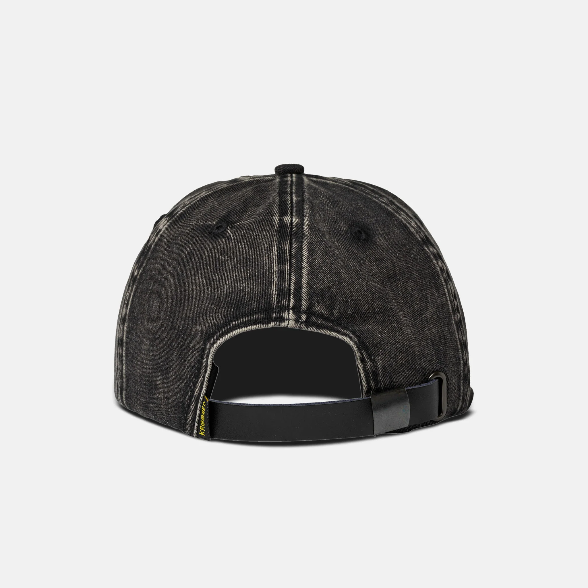 Krooked Skateboards - Eyes Strapback Cap - Black Wash / Gold - Image 2