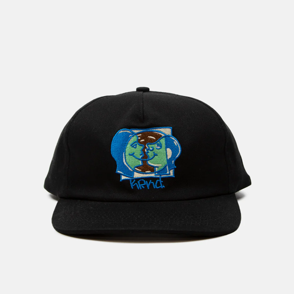 Krooked Skateboards - Moon Smiley Snapback Cap - Black - Image 2