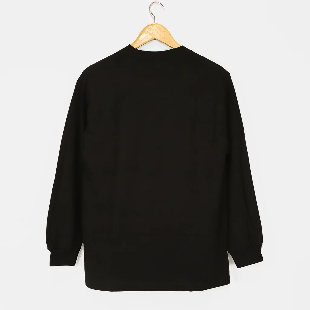 Krooked Skateboards - Moonsmile Longsleeve T-Shirt - Black / White - Image 3